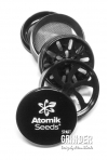 Black Aluminium Grinder 5 Parts Ø60mm. Atomik Seeds